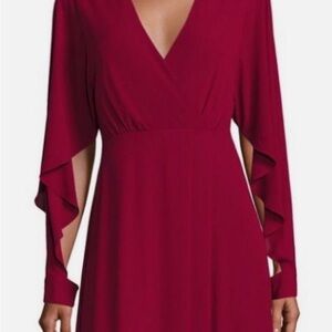 BCBGMaxAzria Deep Red Long Sleeve Dress